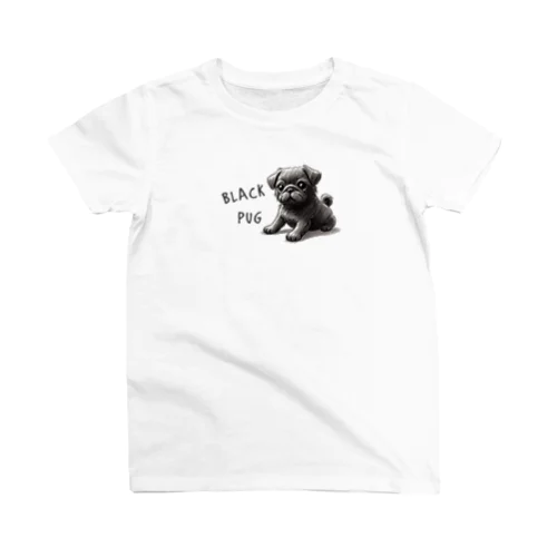 BLACK　PUG Regular Fit T-Shirt