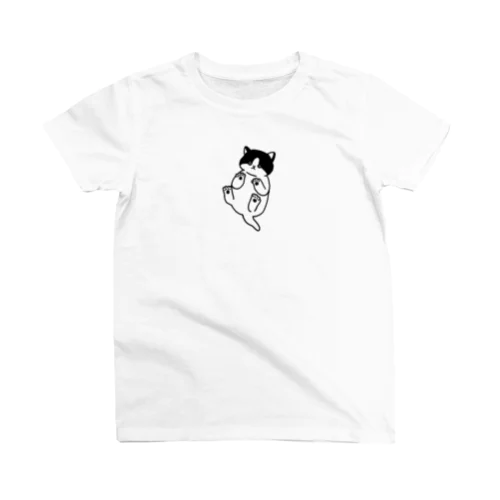 虚無猫ひとりでころりん（線画） Regular Fit T-Shirt
