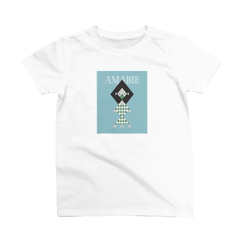 幾何学アマビエさま（ホワイト・アッシュ） スタンダードTシャツ