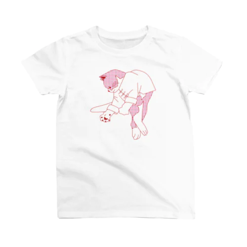 【赤ドット】猫功夫(猫カンフー) スタンダードTシャツ