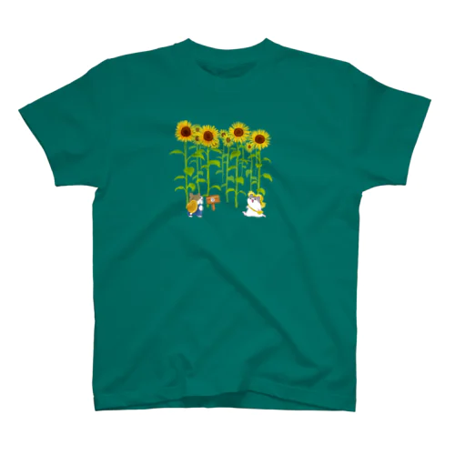 ひまわり畑とハムちゃん Regular Fit T-Shirt