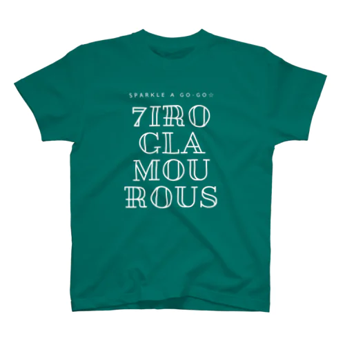 7IRO GLAMOUROUSピラミッドロゴ＜白文字＞ Regular Fit T-Shirt