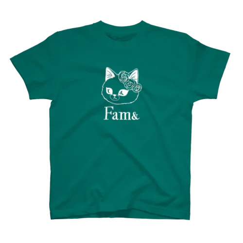 Fam& 花と猫 Regular Fit T-Shirt