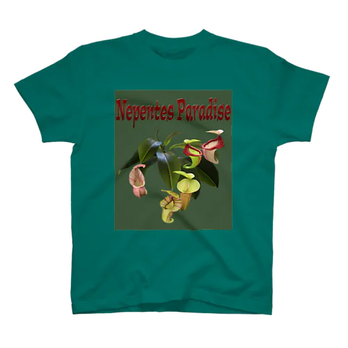 Nepentes Paradiseシリーズ緑 Regular Fit T-Shirt