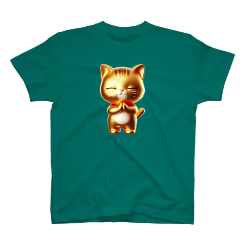 金運猫開運祈りＴシャツ スタンダードTシャツ