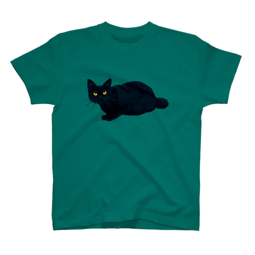 ドヤ顔黒猫 Regular Fit T-Shirt