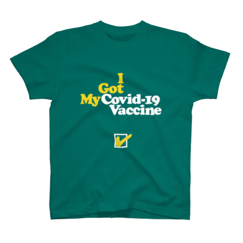 "I Got My Covid-19 Vaccine" ワクチン接種済み Regular Fit T-Shirt