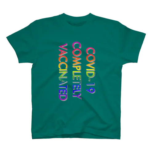 COVID-19_ワクチン完全接種済(縦) Regular Fit T-Shirt