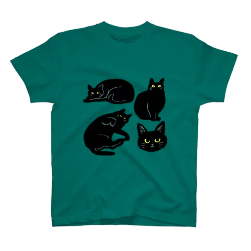 黒猫４ Regular Fit T-Shirt