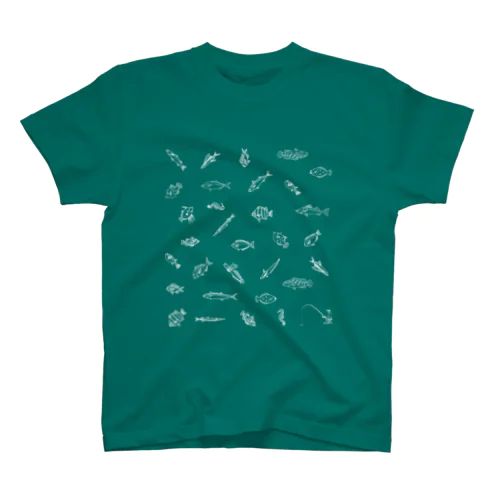 お魚　パターン スタンダードTシャツ