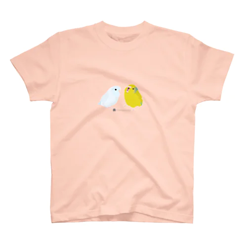 あくびちゃんとおすましちゃん（ホワイト・イエロー） スタンダードTシャツ