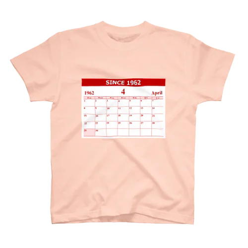 1962年4月生まれ(昭和37年)　生年月カレンダー 還暦祝い Regular Fit T-Shirt