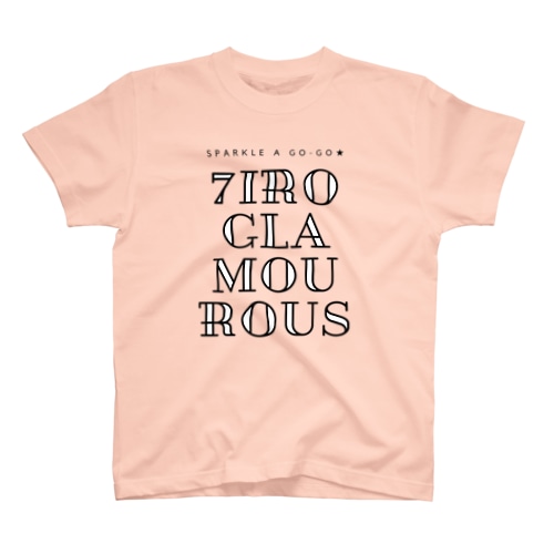 7IRO GLAMOUROUSピラミッドロゴ＜黒文字＞ Regular Fit T-Shirt
