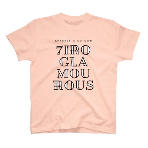 7IRO GLAMOUROUSピラミッドロゴ＜黒文字＞ スタンダードTシャツ