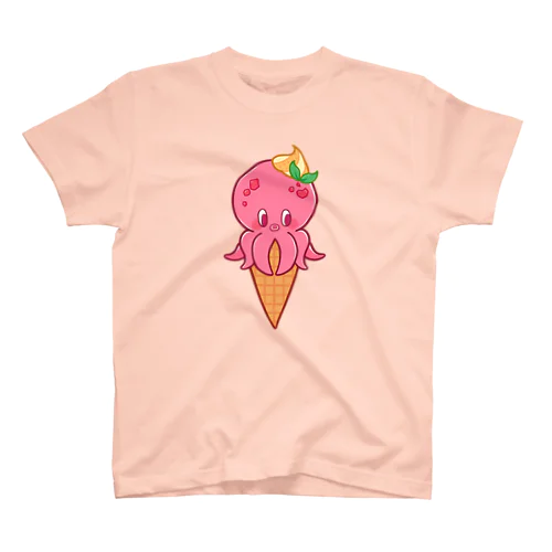 オクトパスアイスクリーム(いちご) Regular Fit T-Shirt