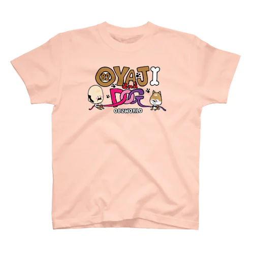 おやじ＆犬(PINK) 082WORLD Regular Fit T-Shirt
