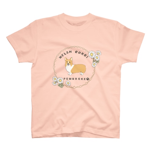 コーギーとデイジー　 Regular Fit T-Shirt