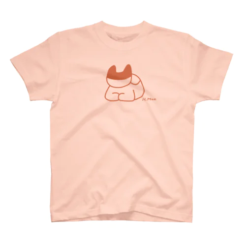 座るこねこ（赤） スタンダードTシャツ