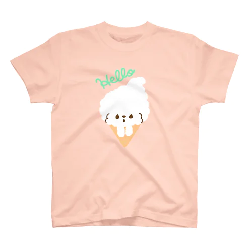 ビションフリーゼ　フワモコちゃん　 スタンダードTシャツ