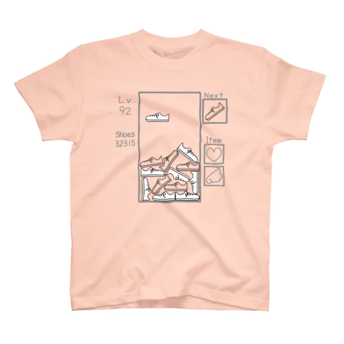 くつパズルLv.92（ホワイトシューズ） スタンダードTシャツ