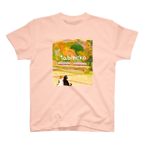 たびねこ- 秋色パッチワーク Regular Fit T-Shirt