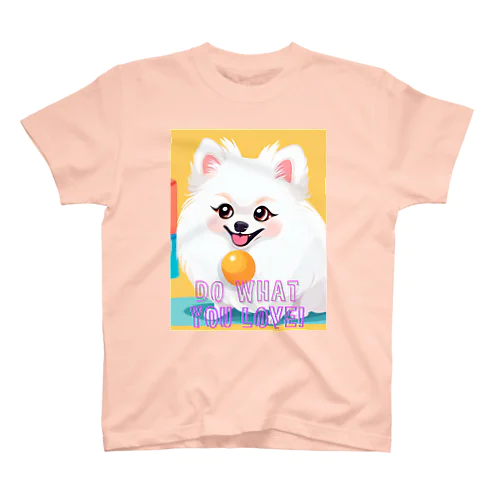 清楚系白ポメ　ポメ子 スタンダードTシャツ