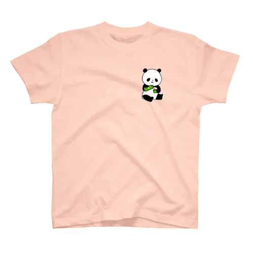 麦茶を飲むパンダ スタンダードTシャツ