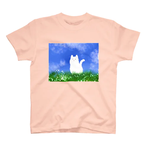 空としゃぼん玉とにゃんこ スタンダードTシャツ