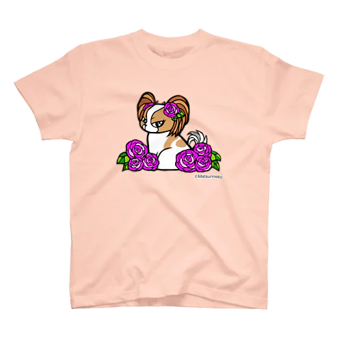 パピヨン犬魔リンちゃん スタンダードTシャツ