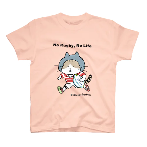 ラグビーねこ（グレーキャップ） スタンダードTシャツ