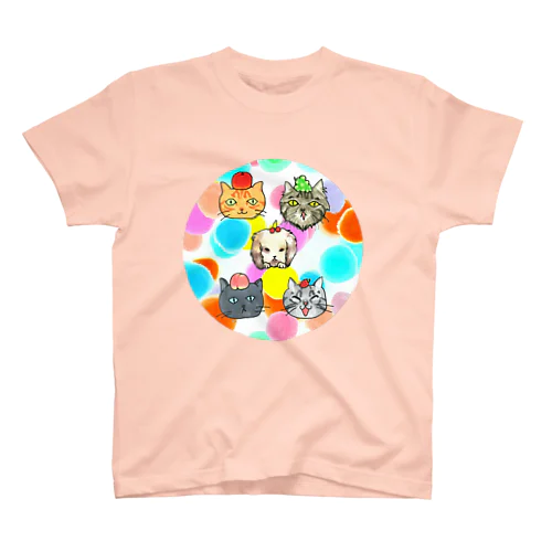 猫ちゃん😺兎ちゃん🐰のフルーツ狩り Regular Fit T-Shirt