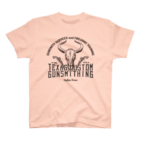 TEXAS CUSTOM GUNSMITHING BULL SKULL_No.4 スタンダードTシャツ