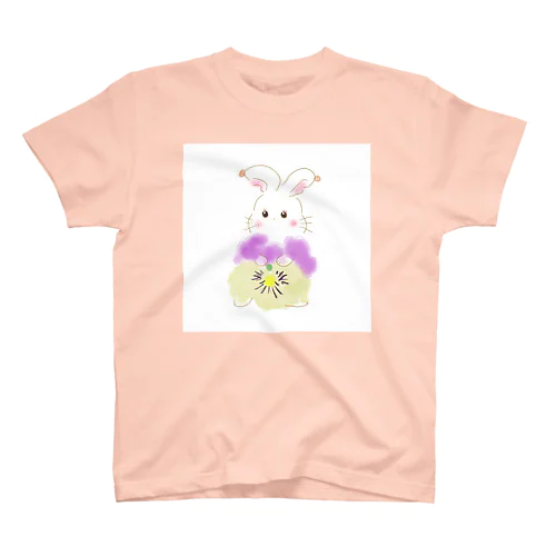 ビオラのドレスを着たウサギ Regular Fit T-Shirt