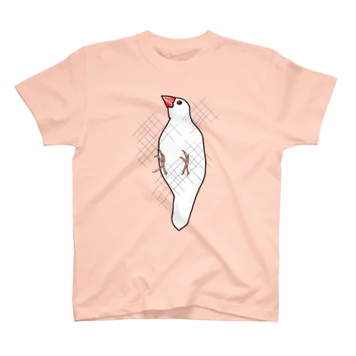 しがみつく文鳥 スタンダードTシャツ