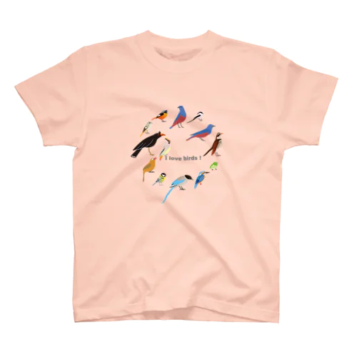 I love birds A 大 スタンダードTシャツ