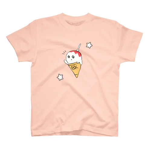 あいすオバケちゃん「ベリーソース」（☆アリ） スタンダードTシャツ