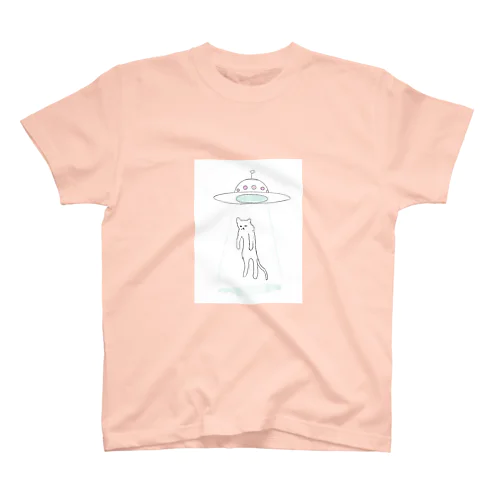 UFOにさらわれる猫さん スタンダードTシャツ