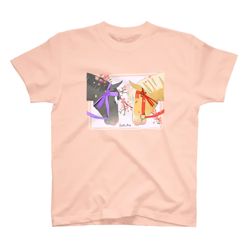 桜まつりの馬 Regular Fit T-Shirt