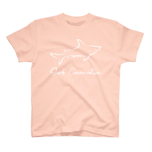 【黒・濃色】ゆるサメTシャツ（Shark conservation shirt） スタンダードTシャツ
