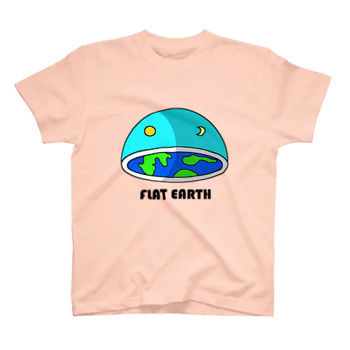 フラットアース　(FLAT　EARTH）透明背景 スタンダードTシャツ