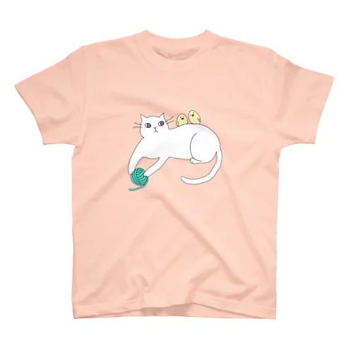 猫と小鳥 スタンダードTシャツ