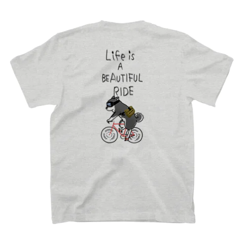 Life is a beautiful ride（黒柴） Regular Fit T-Shirt