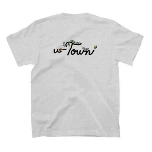 【バッグプリント】u-Town(ユーターン)ロゴ Regular Fit T-Shirt