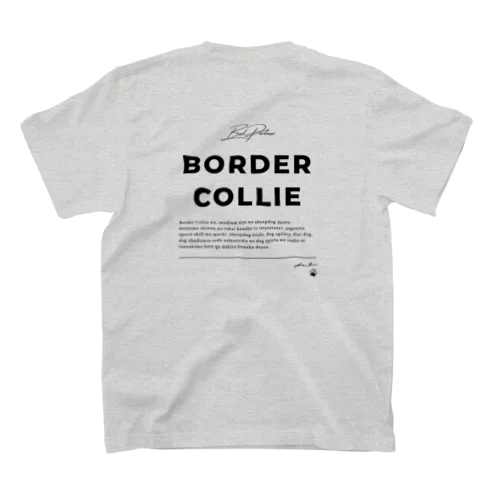 Border Collie wa KAWAII(黒プリントver.) Regular Fit T-Shirt