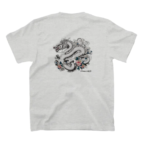 龍神・龍（ウエア）：裏プリ白龍１「Dragon 4 ALL」 スタンダードTシャツ