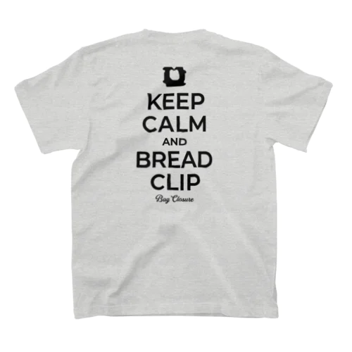 [★バック] KEEP CALM AND BREAD CLIP [ブラック]  スタンダードTシャツ