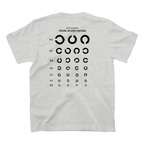 [★バック] Visual Acuity Testing [ブラック] スタンダードTシャツ