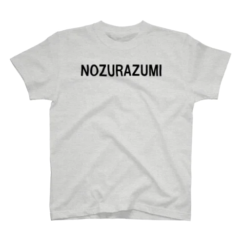 NOZURAZUMI Tシャツ 黒プリント Regular Fit T-Shirt