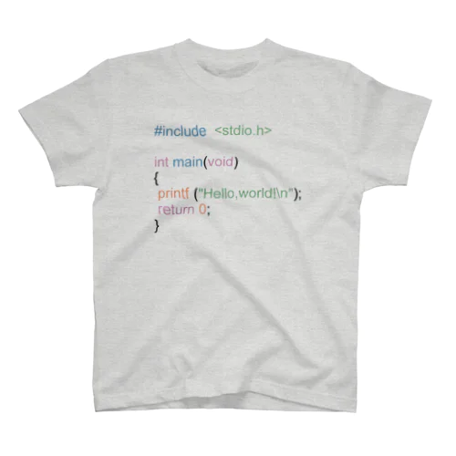 C言語 HelloWorld スタンダードTシャツ