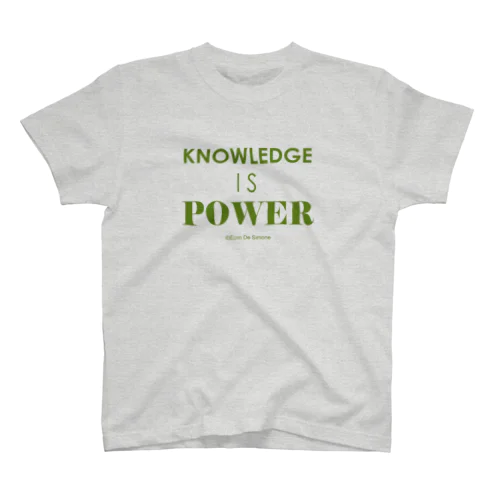 KNOWLEDGE IS POWER（知識は力） Regular Fit T-Shirt